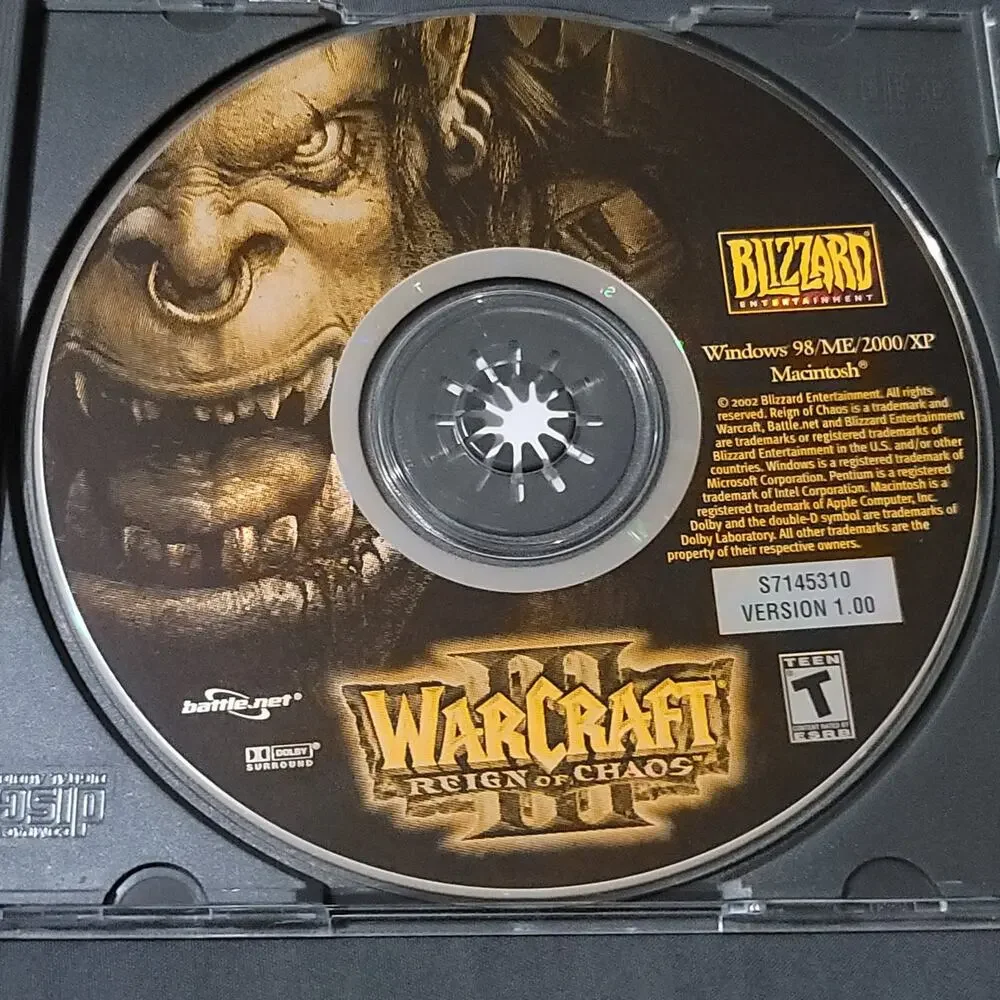 Vtg 2002 Blizzard WARCRAFT III REIGN OF CHAOSCD PC Game
